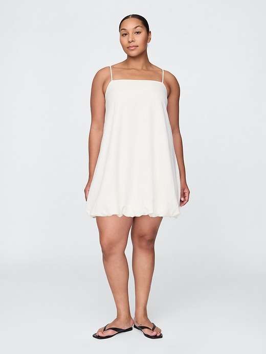 Image number 5 showing, Linen-Blend Bubble Mini Dress