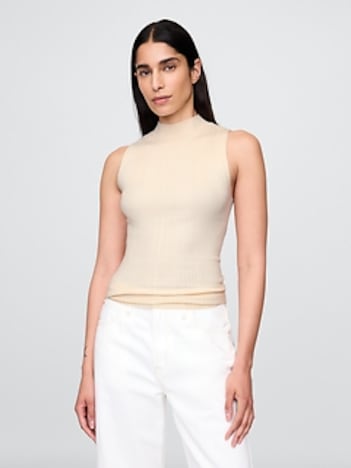 Rib Mockneck Tank Top