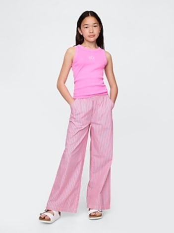 Kids Poplin Baggy Pants