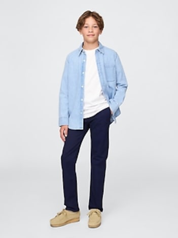 Kids Uniform Straight-Fit Stretch Khakis