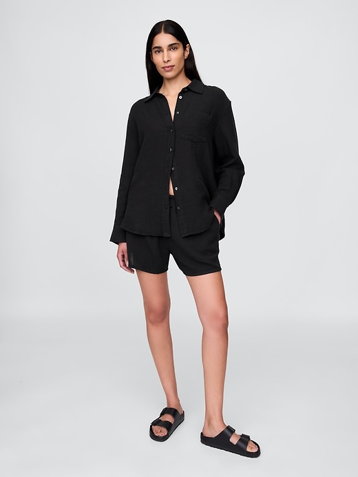 Image number 2 showing, Cotton Gauze Button-Down Shirt