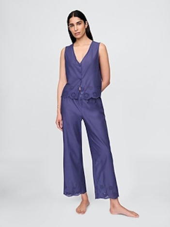 Eyelet Hem PJ Pants