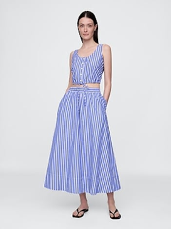 Poplin Maxi Skirt