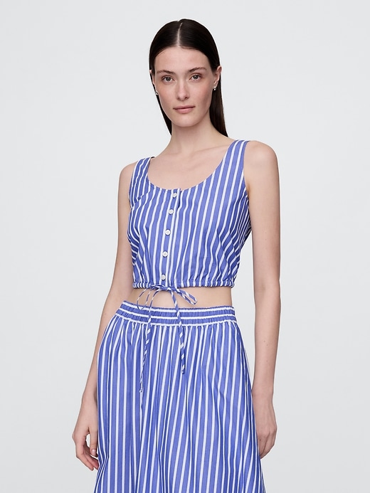 Image number 1 showing, Cinched-Hem Crop Top