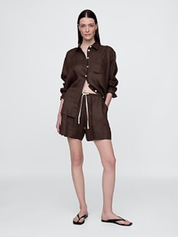 100% Linen Easy Shorts