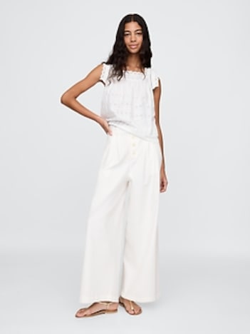 Gap × DÔEN High Rise Pleated Trousers