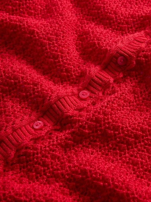 5 of 8 showing, with the color Red light of product Gap × DÔEN Linen-Blend Cardigan