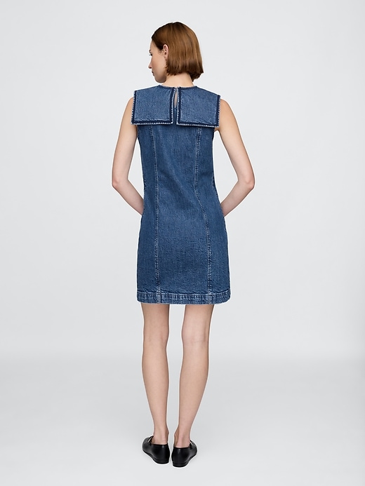 Image number 2 showing, Gap × DÔEN Denim Sailor Mini Dress