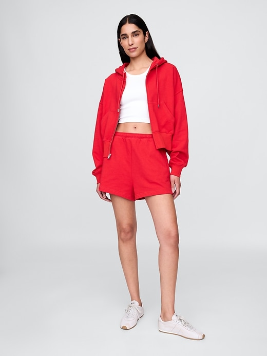 Image number 2 showing, French Terry Oversized Zip Wedge Hoodie