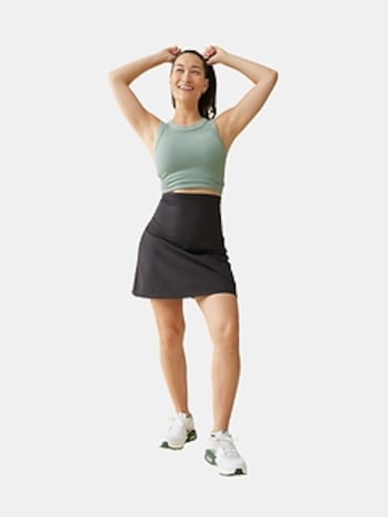 Ingrid and Isabel The New Mama Black Postpartum Support Skort
