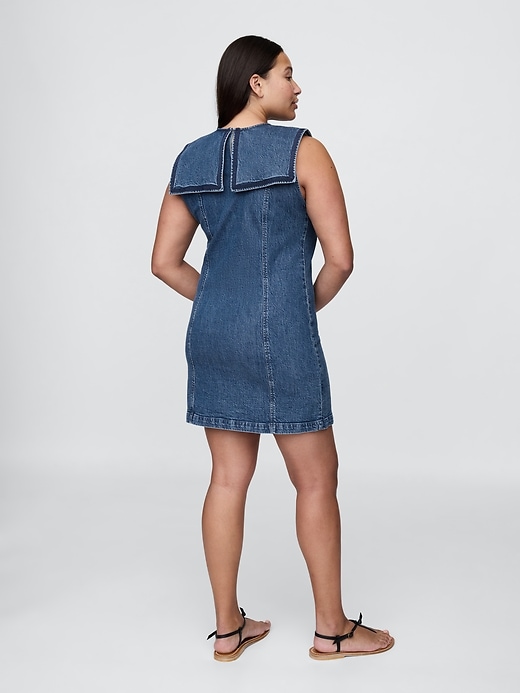 Image number 6 showing, Gap × DÔEN Denim Sailor Mini Dress