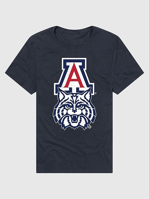 1 of 8 showing, with the color Navy heather of product Arizona Wildcats Mascot Graphic T-Shirt
