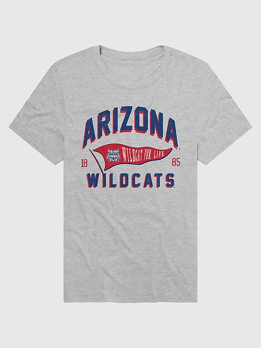 1 of 8 showing, with the color Athletic heather of product Arizona Wildcats Banner Graphic T-Shirt
