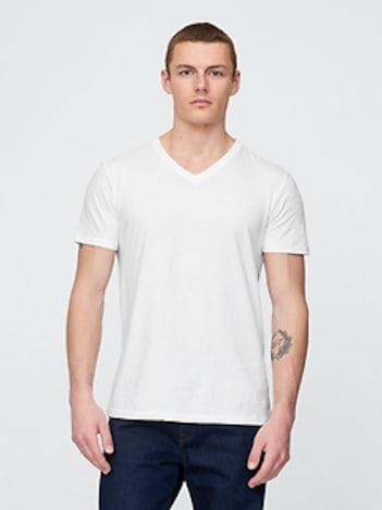 Cotton Jersey V-Neck T-Shirt
