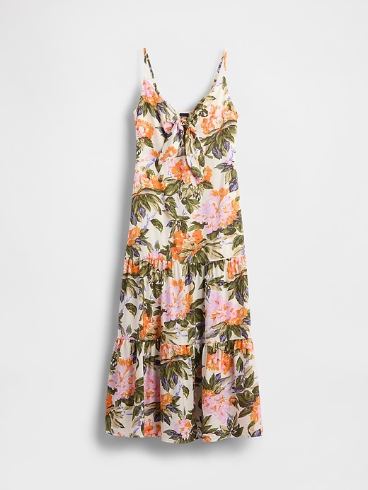 Image number 6 showing, Tie-Front Tiered Maxi Dress