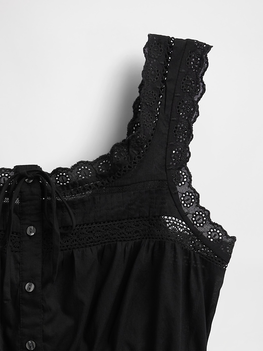Image number 4 showing, Lace-Trim Peplum Top