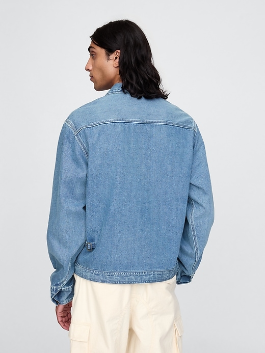 Image number 3 showing, Denim Zip Shirt Jacket