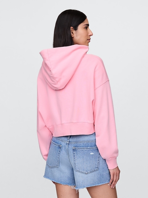 Image number 3 showing, French Terry Oversized Crop Hoodie