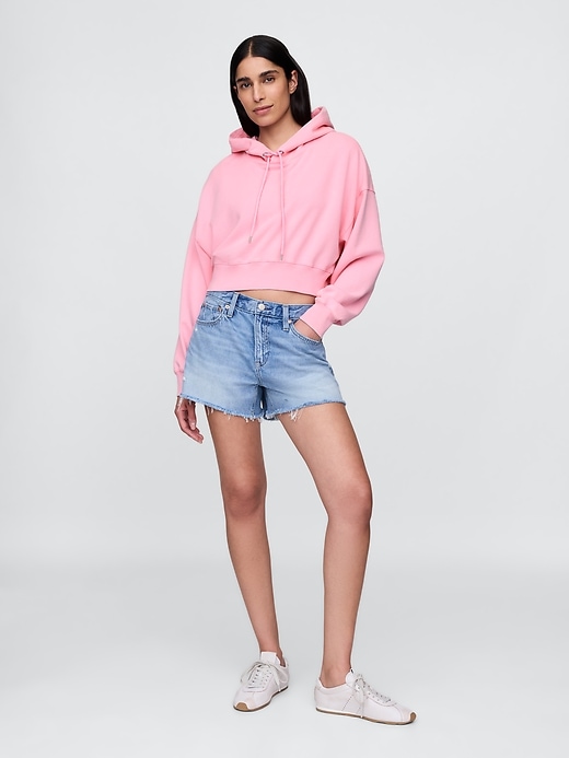 Image number 2 showing, French Terry Oversized Crop Hoodie