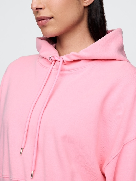 Image number 4 showing, French Terry Oversized Crop Hoodie