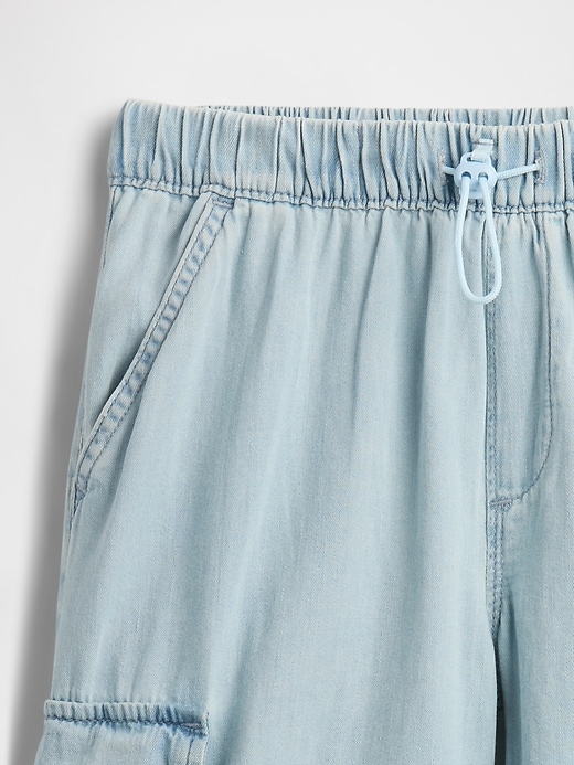Image number 4 showing, Kids Denim Cargo Parachute Pants