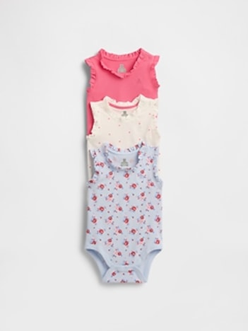 Baby First Favorites Organic Cotton Ruffle Bodysuit (3-Pack)