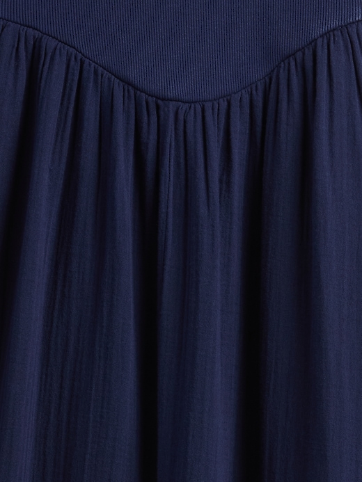 Image number 4 showing, Cotton Gauze Mixed Media Maxi Dress