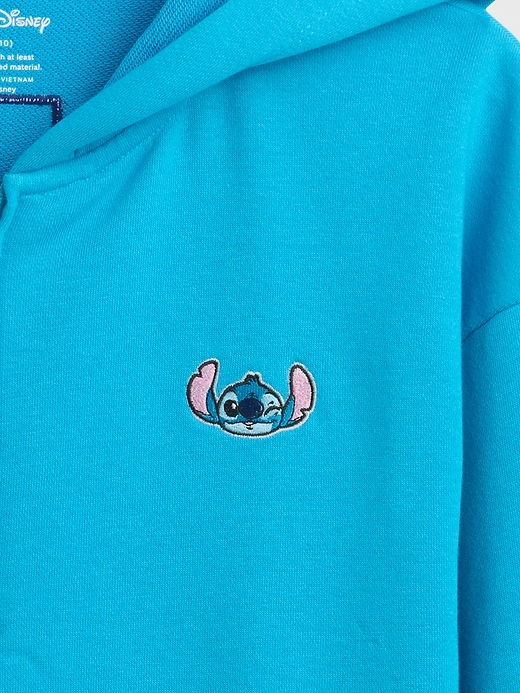 Image number 5 showing, Lilo & Stitch Kids French Terry Crop Zip Hoodie