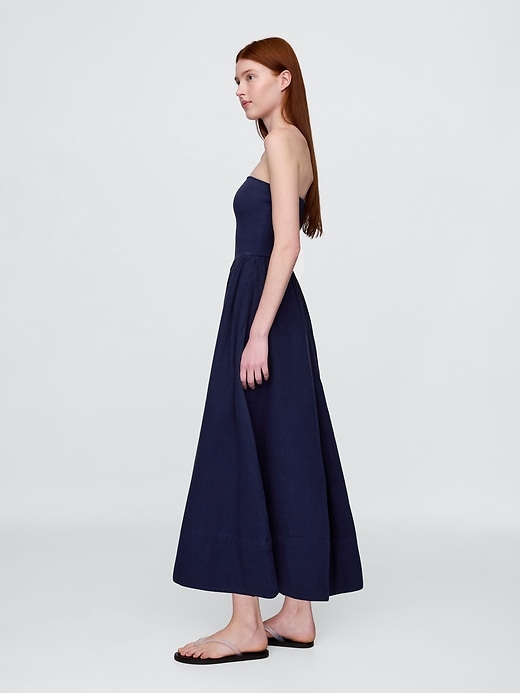Image number 3 showing, Cotton Gauze Mixed Media Maxi Dress