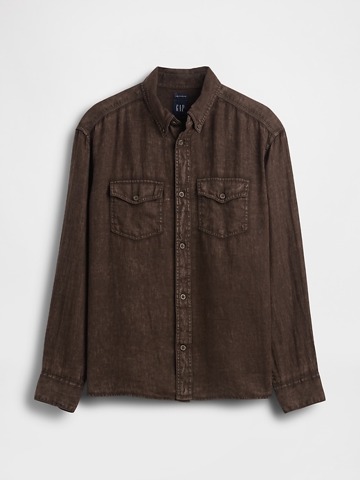 Image number 5 showing, 100% Linen Classic Shirt