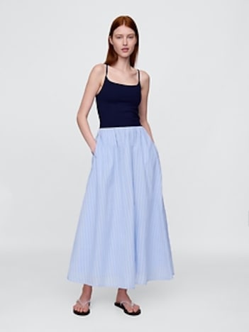 Compact Jersey Mixed Media Maxi Dress