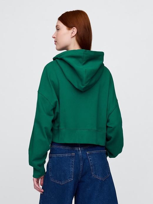 Image number 3 showing, French Terry Oversized Crop Hoodie