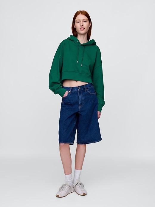 Image number 2 showing, French Terry Oversized Crop Hoodie
