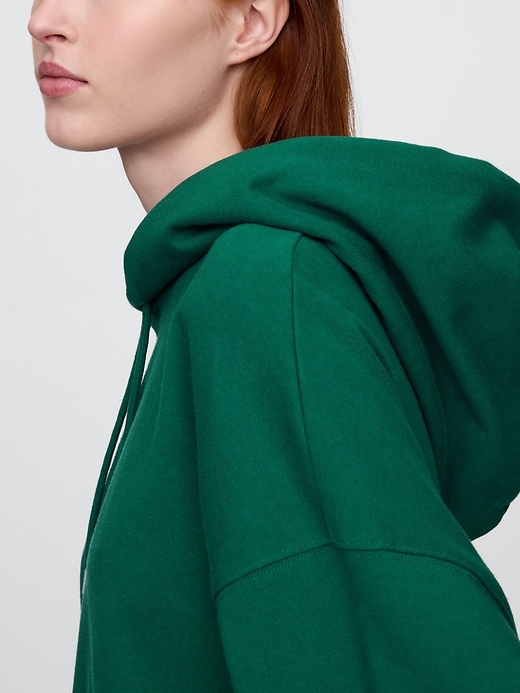 Image number 4 showing, French Terry Oversized Crop Hoodie