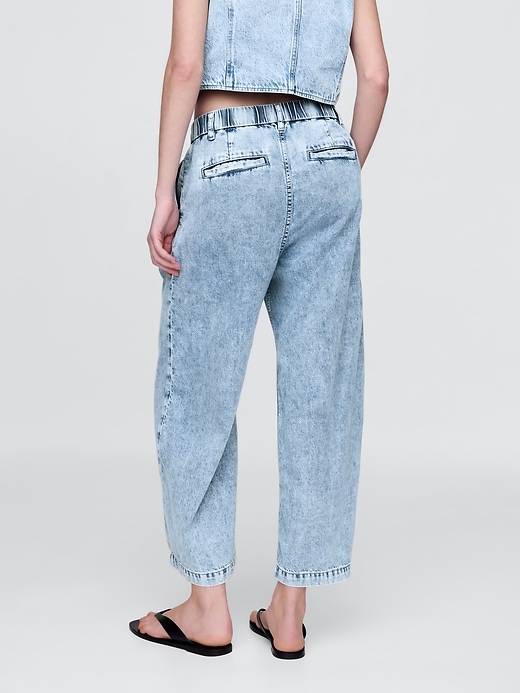 Image number 4 showing, 365 High Rise UltraSoft Denim Pleated Ankle Trousers