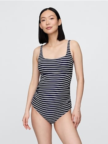 Maternity Square Neck One-Piece Swimsuit