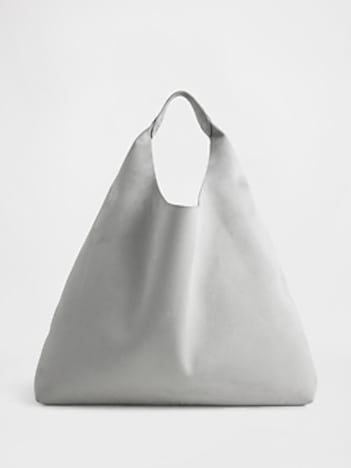 Vegan Suede Slouchy Tote Bag