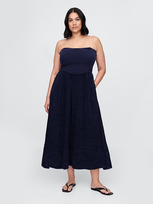 Image number 5 showing, Cotton Gauze Mixed Media Maxi Dress