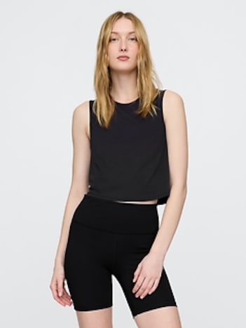 GapFit Breathe Cropped Muscle Tank Top
