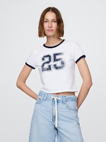 Cropped Graphic T-Shirt