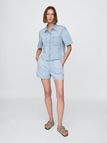 Mid Rise UltraSoft Easy Denim Boxer Shorts
