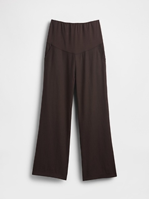 Maternity Full Panel Linen-Blend Pants