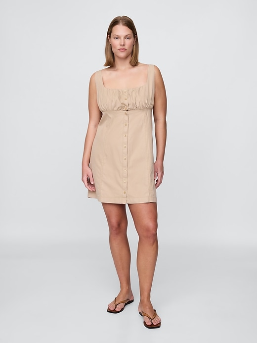 Image number 4 showing, Shirred Button-Front Dress