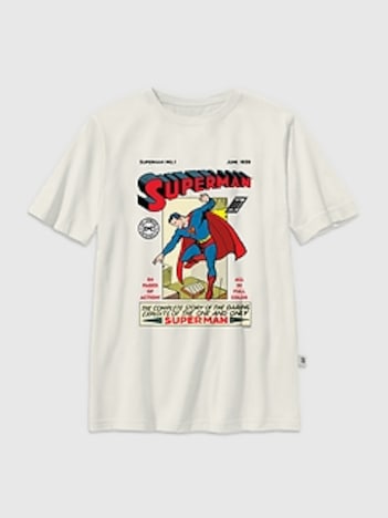 Kids Superman Vintage Comic Graphic T-Shirt