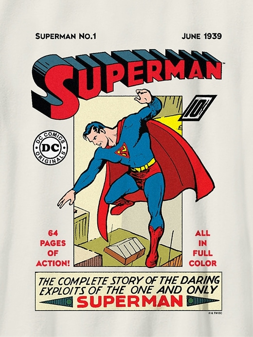 Image number 2 showing, Kids Superman Vintage Comic Graphic T-Shirt