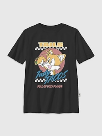 Kids Sonic The Hedgehog Knuckles Pizza Graphic T-Shirt