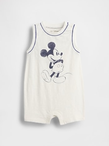Gap × Disney Baby Organic Cotton Mickey Mouse Shorty One-Piece
