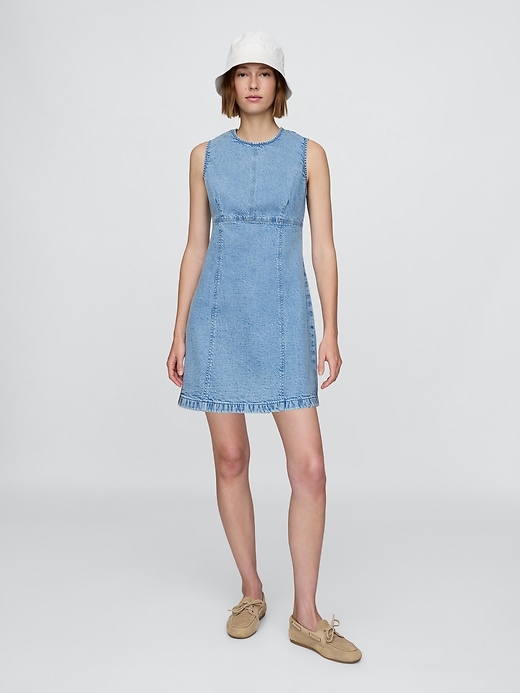 Image number 1 showing, Denim Mini Shift Dress