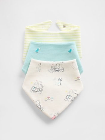 Baby Organic Cotton First Favorites Bandana Bib (3-Pack)