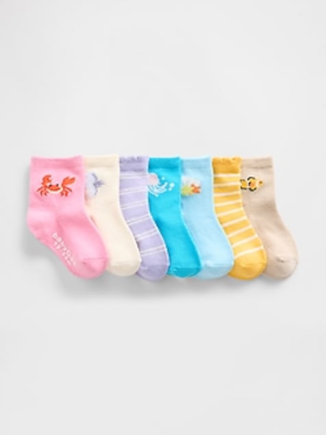 Baby & Toddler Quarter Crew Socks (7-Pack)